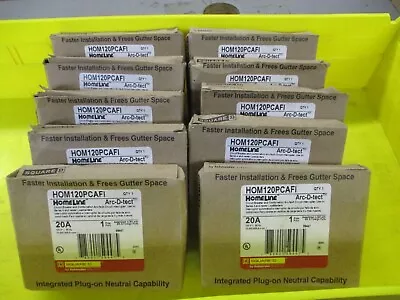 LOT OF 10 Square D Circuit Breakers HOM120PCAFI IN BOX With Free Shipping • $199