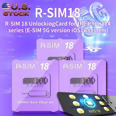 RSIM 18 Nano Unlock Card For IPhone 14 Plus 13 12 Pro Max 11 Pro IOS 16 UE • $15.69