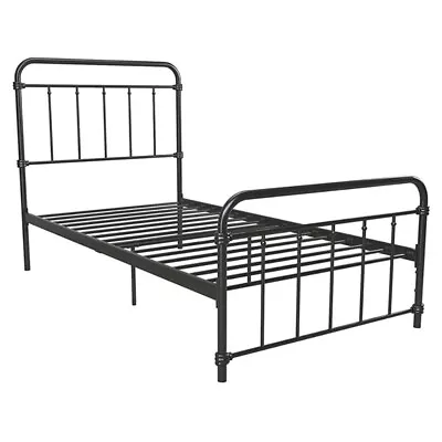 DHP Wallace Mid-Century Metal Twin Bed Frame With Underbed Storage In Black • $144.99