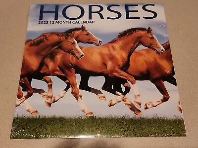$8.50 • Buy 2023 Wall Calendar ~ HORSES ~ 12 Months NEW Sealed Animals