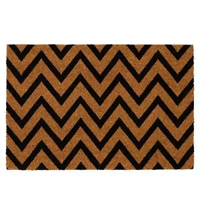 Coir Door Mat Natural Coconut Indoor Outdoor Welcome Mats 60 X 40cm Zig Zag • £9