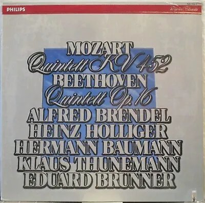 MOZART Quintet E Flat 452 BEETHOVEN Quintet Op. 16 LP Brendel Holliger Brunner… • $14.99
