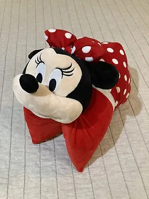 Disney Parks Minnie Mouse Pillow Pet Large Plush 20” World Land Soft Folding • $19.99