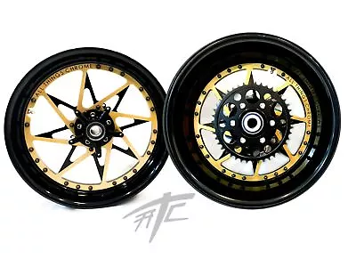 Gsxr 240 Fat Tire Black/gold Sparkle Switchback Wheels 01-08 Suzuki Gsxr 1000 • $3299.99