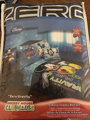 Disney Mickey Mouse Zero Gravity Toddler 4 Piece Bedding Set • $15