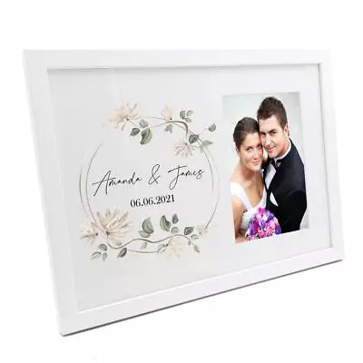 £16.49 • Buy Personalised Wedding Day Photo Frame Gift Any Name And Date WFM-10
