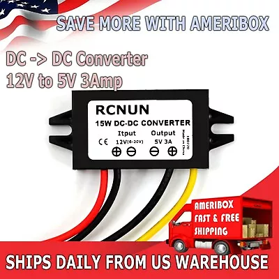 Car Waterproof DC-DC Converter 12V Step Down To 5V Power Supply Module 3A 15W • $6.75