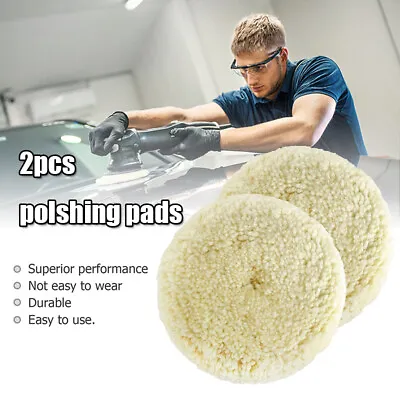Natural Wool Hook & Loop Grip Buffing Pad For Compound Cutting & Polishing R2E8 • $9.29