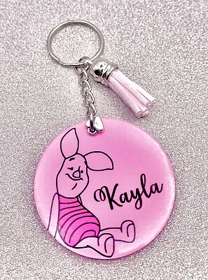 Winnie The Pooh Piglet Disney Inspired Personalised Keyring Novelty Gift! • £4.09