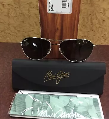Maui Jim Baby Beach Sunglasses GS245-17 Silver With Grey Lenses Polarized  • $275.88