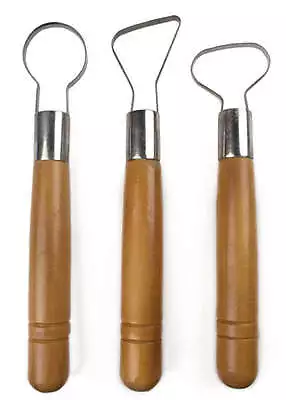 £6.99 • Buy Set 3 Wooden Jumbo Ribbon Tools 8  For Pottery Clay Fimo Sculpting Carving POT14