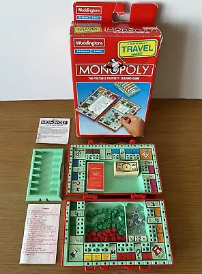 Vintage 1997 Waddingtons Travel Monopoly Game In Suitcase - Missing 3 Pieces • £9.99