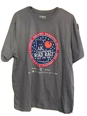 Official Peachtree Road Race T-Shirt 2018 Mizuno Performance Size L Large FLAWED • $9.99