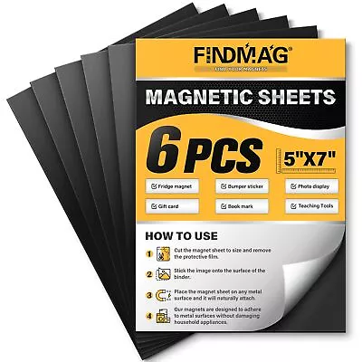 FINDMAG Magnetic Sheets With Adhesive Backing Cut And Customize Flexible Self... • $15.40