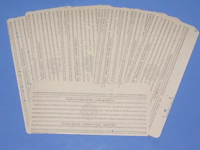 Set Of 10 COMPUTER PROGRAM PUNCH CARDS Northwestern University Vogelback Center • $2.99