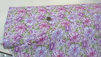 BENARTEX Quilt-craft Fabric BLOSSOM Lavender 2 Yds (13551-62) Judy's Bloom • $10.77