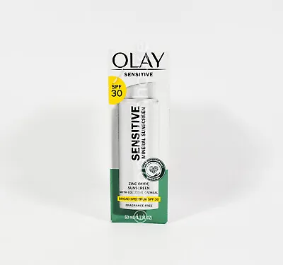 Olay Sensitive Mineral Sunscreen SPF 30 Zinc Oxide W/ Oatmeal 1.7 Fl Oz 01/2025 • $17.08