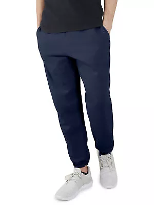 Fruit Of The Loom Men's Eversoft Elastic Bottom Sweatpants Size Small Blue Cove • $11.49