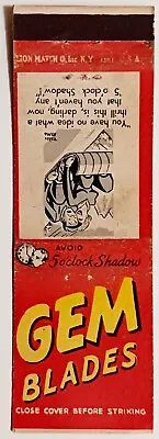 GEM BLADES Vintage Matchbook Cover • $4.99