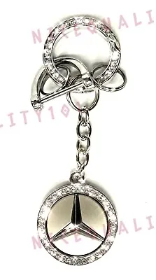 Mercedes Benz Metal Keychain Made With Swarovski Crystals • $34.99