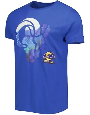 New Era Los Angeles Rams Ink Dye T Shirt Mens 3XL Blue New Sideline Tee • $24.99