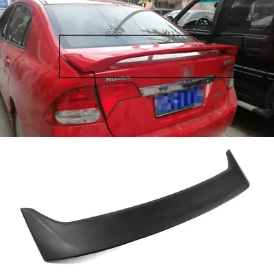 Fits 2006-2011 Honda Civic 4Dr 4-Door Sedan Matt Black Rear Spoiler W/ Lights • $58.58