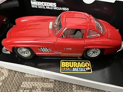 Bburago 1/18 Scale Mercedes 300SL Mille Miglia 1954 • $30.83