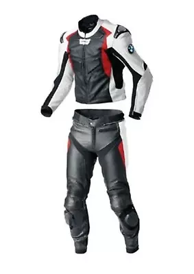 New Men's Racing 2 Piece Motorcycle Moto Gp Biker Leather Suit • $273.52