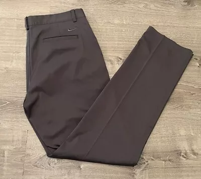 Nike Golf Pants Mens 36x34 Gray Striped Dri Fit Tour Performance Stretch • $23.49