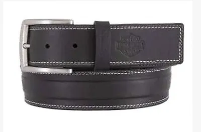 Harley-Davidson Mens Black One Lane Accent Top Stitching Leather Belt HDMBT11704 • $53.09