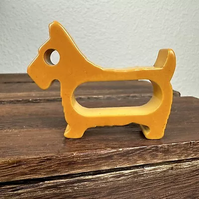 Bakelite Scotty Dog Napkin Ring Holder Butterscotch Vintage • $34.50