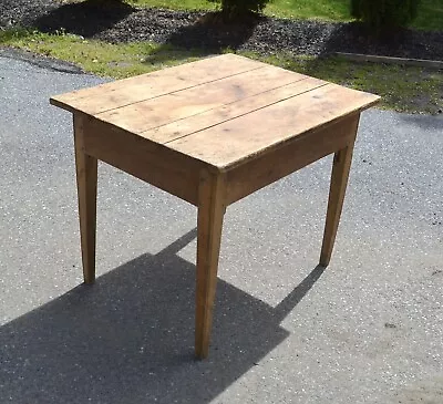 Antique American Federal C. 1810 Pine Country Farmhouse Dining Or Work Table • $375