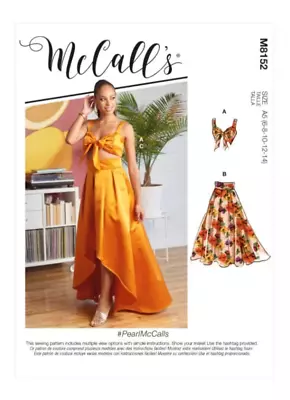 McCalls M8152 Sewing Pattern - Misses Top And Skirt - Size 6-14 Or 16-24 • $7.95