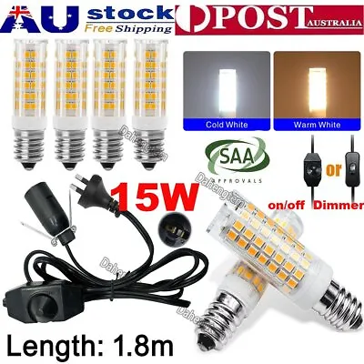 Power Cord Cable Salt Lamp Replacement 7 15W LED Light Bulbs Selenite Spot Light • $13.76