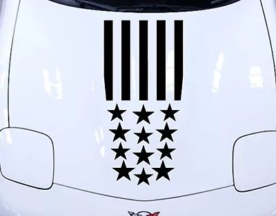 NEW - 18  Center Hood USA FLAG RACING STRIPES Vinyl Decal (Fits Corvette C5) • $54.95