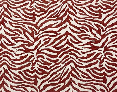 P Kaufmann Fuzzy Cayenne Red Zebra Chenille Multipurpose Fabric By Yard 56 W • $17.99