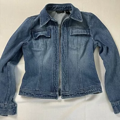 Moda International Denim Jacket Womens Small Open Front • $15.73