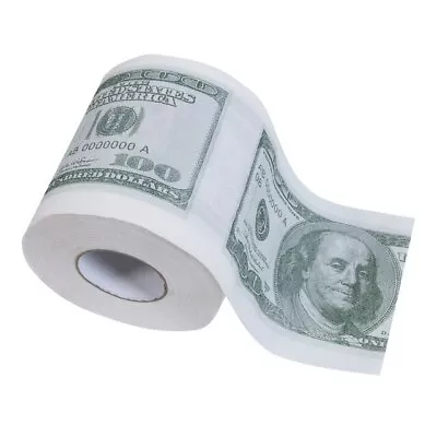 One Hundred Dollar Bill Toilet Paper Money Roll $100 - Novelty Fun Gag Gift Joke • $10