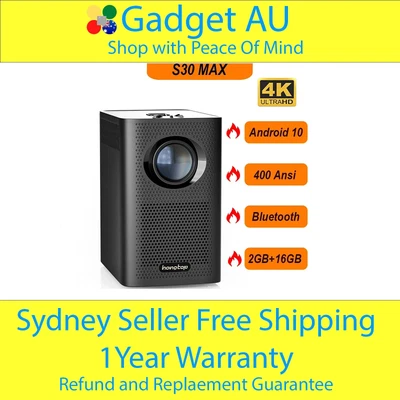 $230 • Buy S30 MAX 1080P Android Projector 400 ANSI Lumens Portable Projector Phone Smart T