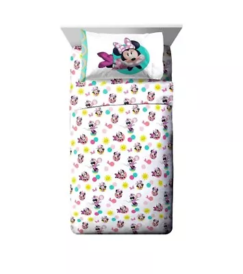 Disney Junior Minnie Mouse Made You Smile 4 Piece Full Sheet Set Brand New!!! • $26.39