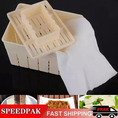 Tofu Maker Press Mold Kit+ Cheese Cloth DIY Soy Pressing Mould Kitchen Sets R7K2 • £6.32