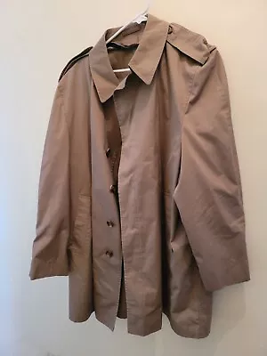 Vintage London Fog Long Trench Coat Mens 46 Regular Khaki • $30