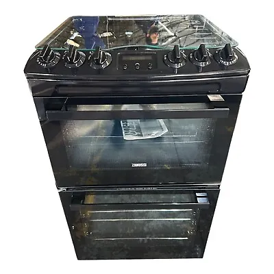 Zanussi ZCG43250BA Gas Cooker With Double Oven - Black • £689.99