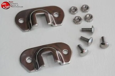 Early Ford Car Truck Model A Stainless Steel Radiator Support Rod Brackets Pair • $19.22