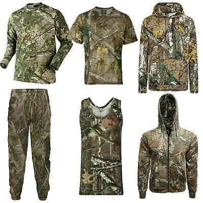 £9.49 • Buy Mens Camouflage Printed Jungle T-shirt Realtree Camo Print Long Short Top S-8xl