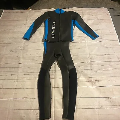 O’Neill Wetsuit 2 Piece Top Bottom Long Sleeve Black And Blue Mens Size Small • $43.16