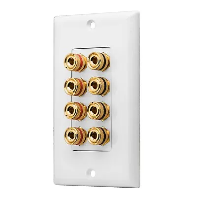 $11.11 • Buy OSD 4 Speaker Decora Wall Plate For Home Theaters Gold Plated Banana Post 1 Gang