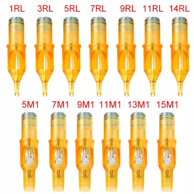 20x Disposable Tattoo Needle Machine Cartridges Sterilized Round Liner Shaders • $17.08