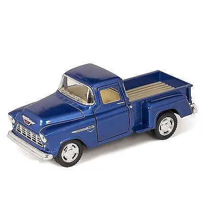 5  Kinsmart 1955 Chevy Stepside 3100 Pick Up 1:32 Diecast Little Blue Truck Toy • $8.98