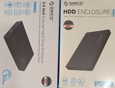 $28.95 • Buy Orico 3.5   2.5  USB 3.0 Portable Hard Drive Enclosure Case SATA SSD HDD 3588US3